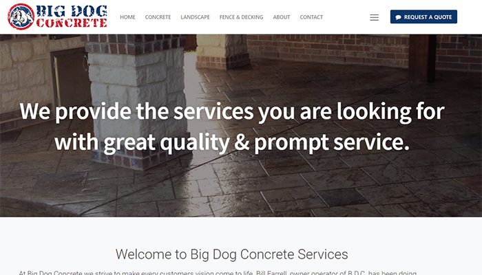 Web Design for Concrete Company